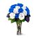 arrangement of blue and white roses. Omsk